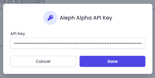 Aleph Alpha API key