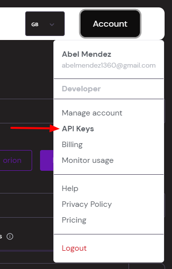 Muse API key