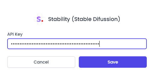 Stability API key in AI Content Labs