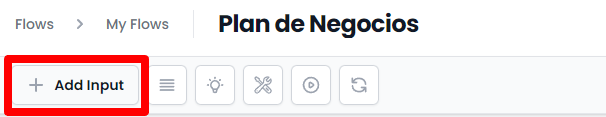 Agregar input al flujo de IA
