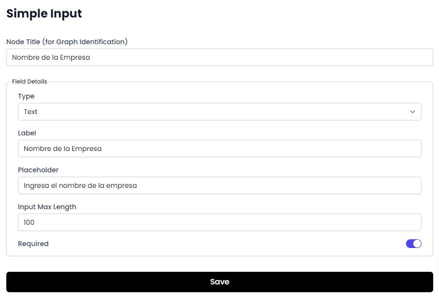 Crear input para flujo de IA