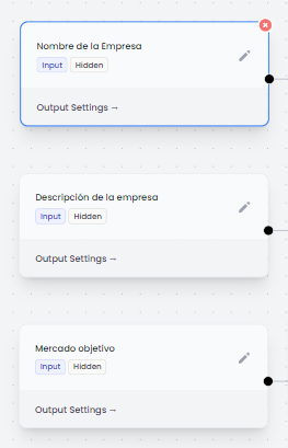 inputs de flujo de IA