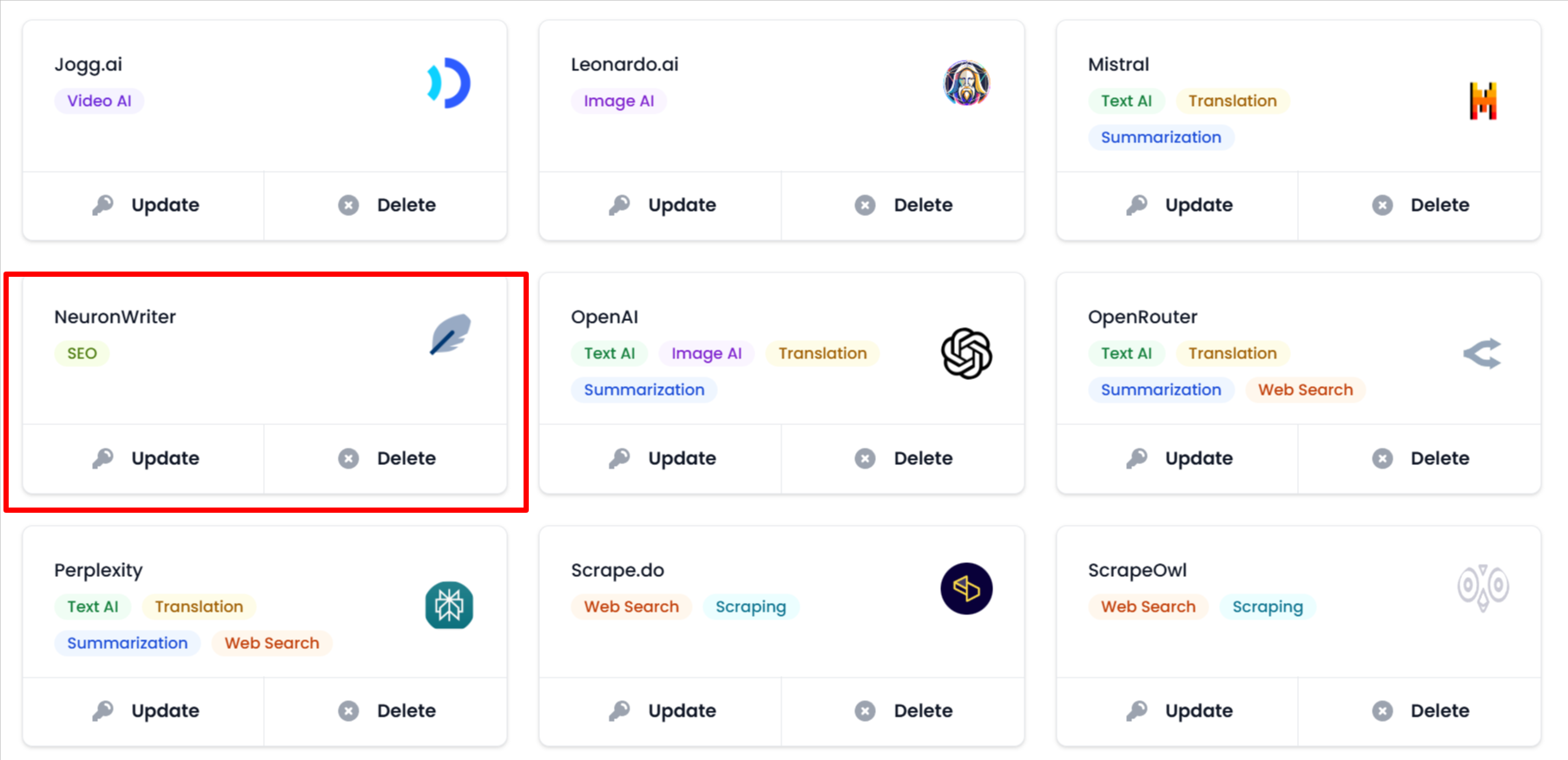 NeuronWriter subscriptions
