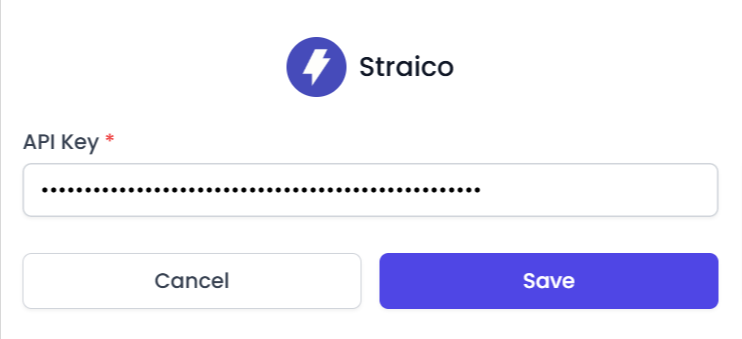 Ingresar la API Key de Straico en AI Content Labs