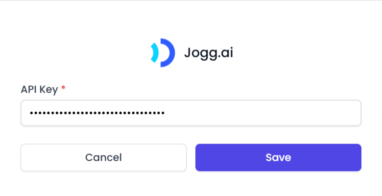 Ventana de Conexión de Jogg.ai