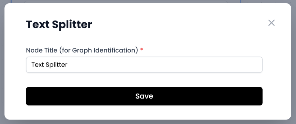 Text Splitter node configuration options